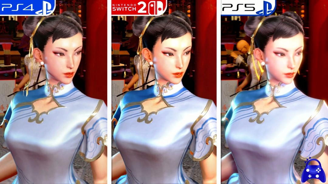 《街头霸王6》PS4、Switch2、PS5画面对比视频