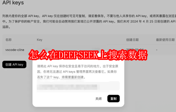 怎么在DEEPSEEK上搜索数据