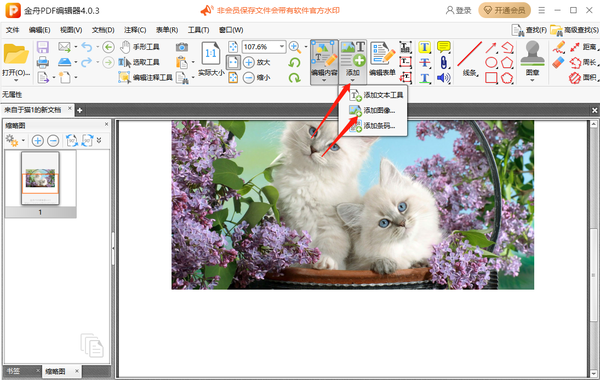 金舟PDF编辑器怎么插入图片