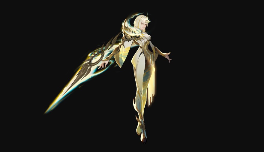 《王者荣耀》镜FMVP皮肤真容曝光 太阳神女长腿过分