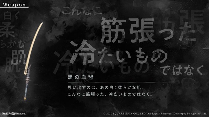 尼尔手游《NieR Re[in]carnation》新概念图：黑之血盟！