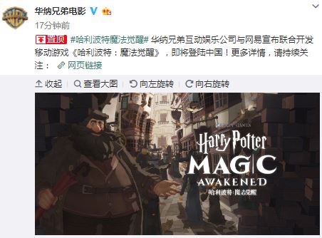 华纳兄弟与网易合作 卡牌手游《哈利波特：魔法觉醒》公开