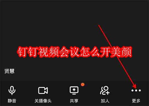 钉钉视频会议怎么开美颜